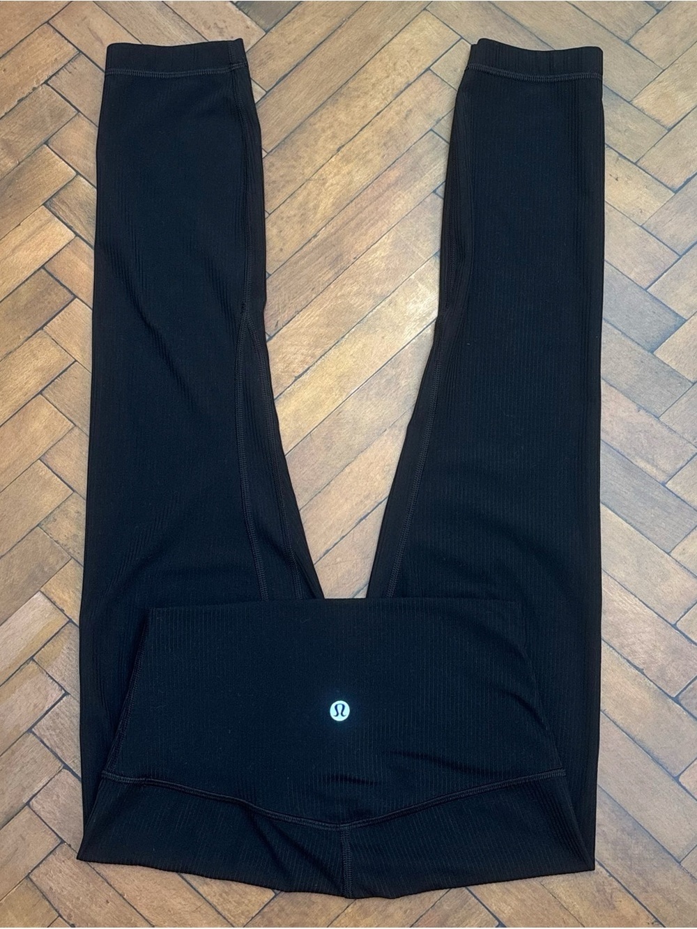 Lululemon Align Ribbed High Rise Crop Leggings 23" In Black Size 4